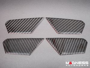 Alfa Romeo Giulia Inner Door Bowl Cover Kit - Carbon FIber - Flexible / Self Adhesive 